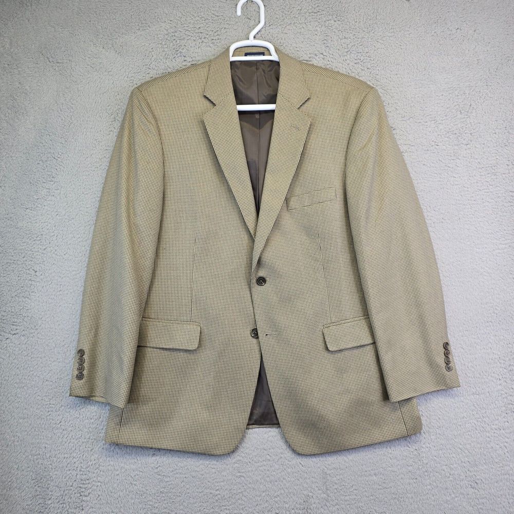 Stafford Sport Coat‎ Mens 44 R Classic Fit Brown Blazer Suit Jacket Academia